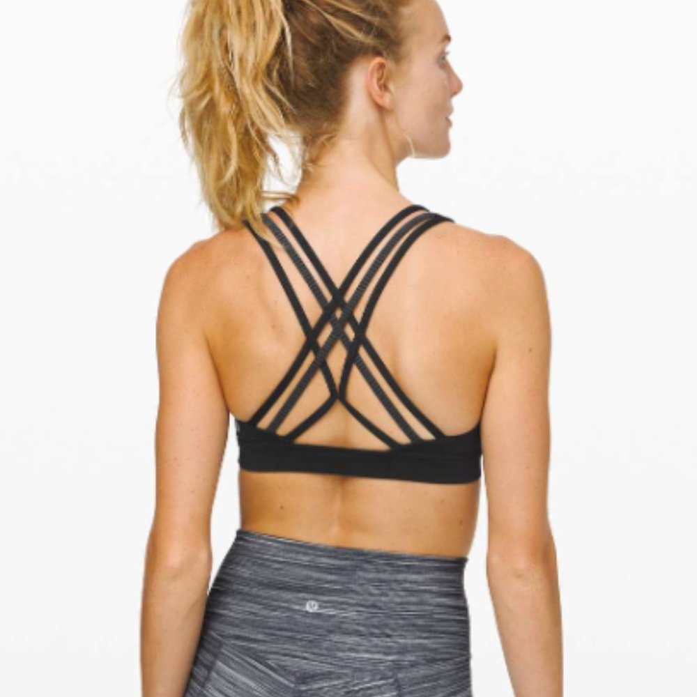 Lululemon racerback strappy sports black - black - 8